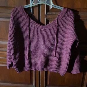 Maroon cropped sweater